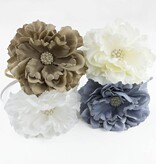 Diadeem pioenrood (wit)