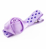 Baby haarspeldje met mini roosje (lila)