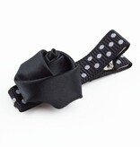 Baby haarspeldje met mini roosje (zwart)