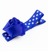 Baby haarspeldje met mini roosje (kobalt)