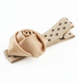 Baby haarspeldje met mini roosje (zand)