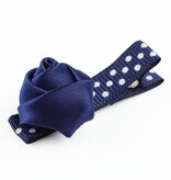 Baby haarspeldje met mini roosje (donkerblauw)