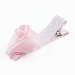 Haarspeldje met mini roosje (lichtroze)