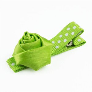 Baby haarspeldje met mini roosje (lime)