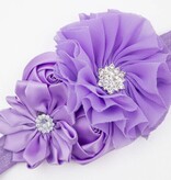 Baby haarbandje vier bloemen (lila)