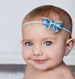 Baby haarbandje kleine strik blauw