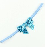 Baby haarbandje kleine strik blauw