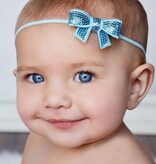 Baby haarbandje kleine strik blauw