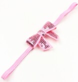 Baby haarbandje kleine strik (lichtroze)