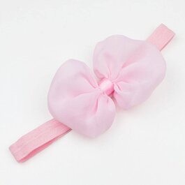 Haarbandje met chiffon strik (lichtroze)