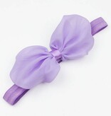 Baby haarbandje met chiffon strik (lila)