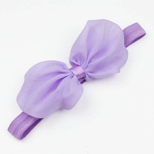 Baby haarbandje met chiffon strik (lila)