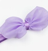 Baby haarbandje met chiffon strik (lila)