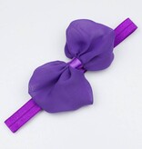 Baby haarbandje met chiffon strik (paars)