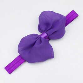 Haarbandje met chiffon strik (paars)