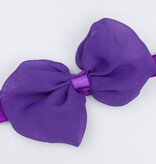 Baby haarbandje met chiffon strik (paars)