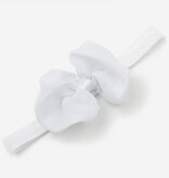Baby haarbandje met chiffon strik (wit)