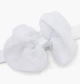 Baby haarbandje met chiffon strik (wit)