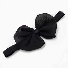 Haarbandje met chiffon strik (zwart)
