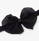 Baby haarbandje met chiffon strik (zwart)