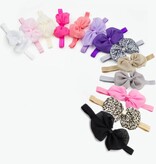 Baby haarbandje met chiffon strik (zwart)