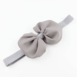 Haarbandje met chiffon strik (grijs)
