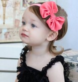 Baby haarbandje met chiffon strik (koraal)