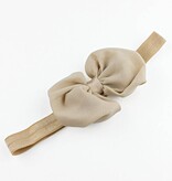 Baby haarbandje met chiffon strik (zand)