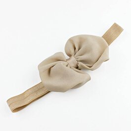 Haarbandje met chiffon strik (zand)