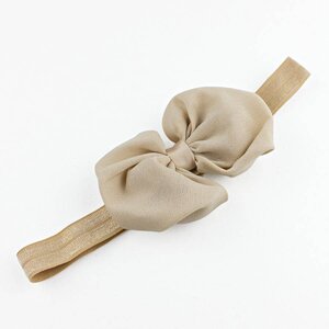 Baby haarbandje met chiffon strik (zand)