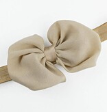 Baby haarbandje met chiffon strik (zand)