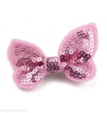 Baby haarspeldje met gltter vlinder (lichtroze)