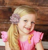 Haarspeldje lotus bloem met strass (grijs)