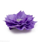 Haarspeldje lotus bloem met strass (lila)