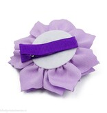 Haarspeldje lotus bloem met strass (lila)