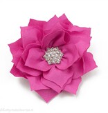 Haarspeldje lotus bloem met strass (roze)