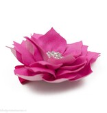 Haarspeldje lotus bloem met strass (roze)
