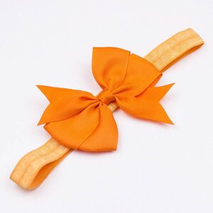 Baby haarbandje strik (oranje)