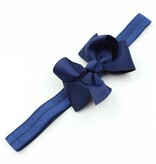 Baby haarbandje strik (donkerblauw)