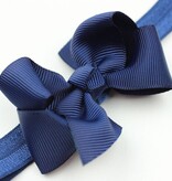 Baby haarbandje strik (donkerblauw)