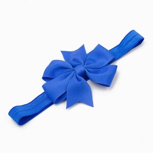 Baby haarbandje strik (kobalt)