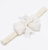 Baby haarbandje strik (ivoor)