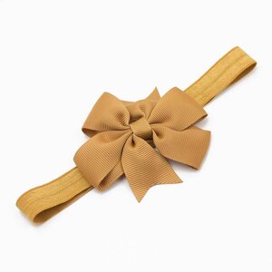 Baby haarbandje strik (zand)