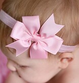 Baby haarbandje strik (lichtroze)