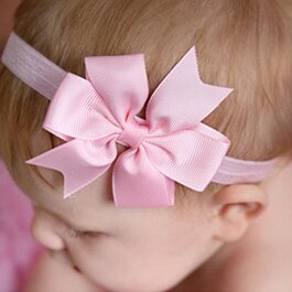 Haarbandje strik (lichtroze)