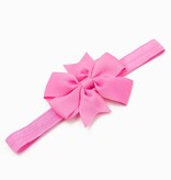 Baby haarbandje strik (roze)