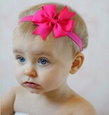 Baby haarbandje strik (fuchsia)