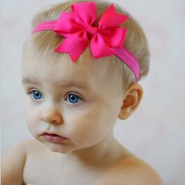 Haarbandje strik (fuchsia)