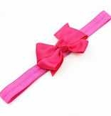 Baby haarbandje strik (fuchsia)