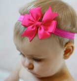 Baby haarbandje strik (fuchsia)